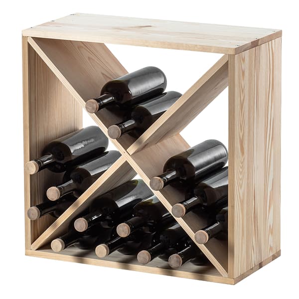 KADAX Vinställ Träställ 24 Flaskor Alkoholskåp Vardagsrum 52cm
