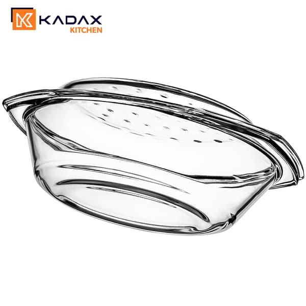 KADAX Oval Glasugnsform med Lock 2,9 L