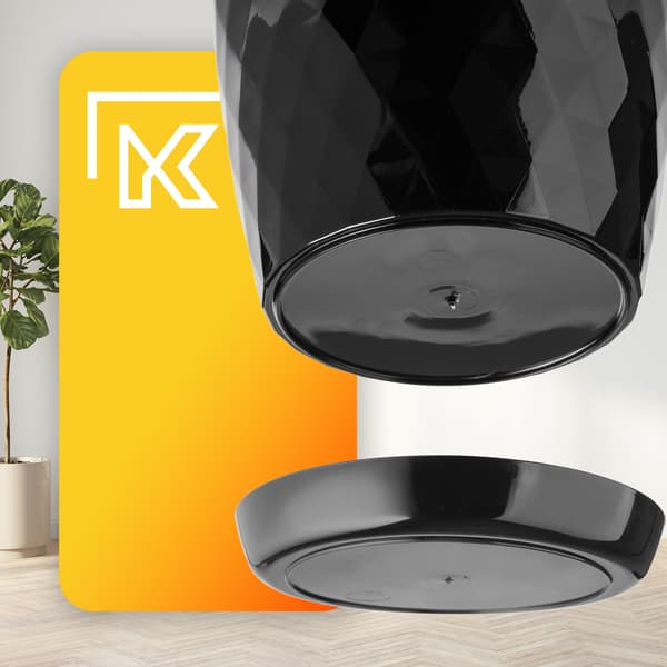 KADAX Urtepotte Plastiklåg med Stativ 30cm Sort