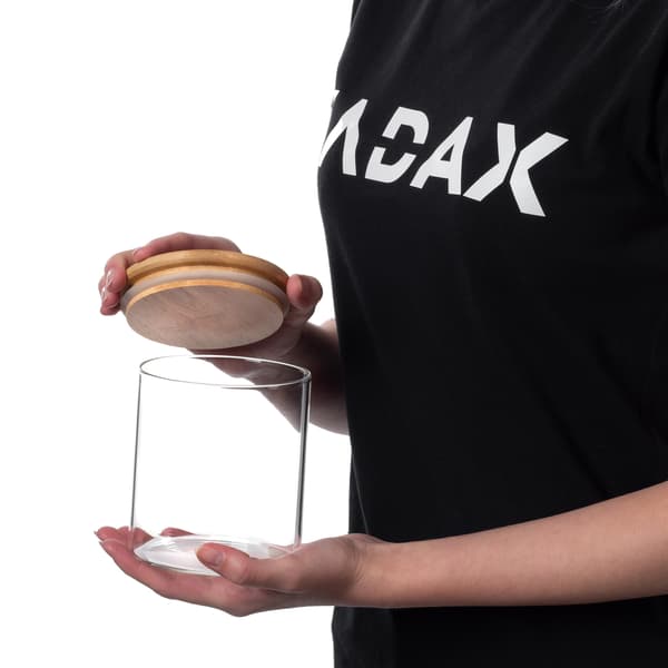 KADAX Matbehållare Pasta Glas Kryddburk med lock 800 ml