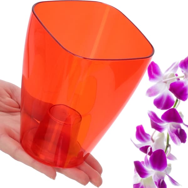 KADAX Urtepotte Orkidé Planter Plastik Urtepotte Rød Stærk 13cm