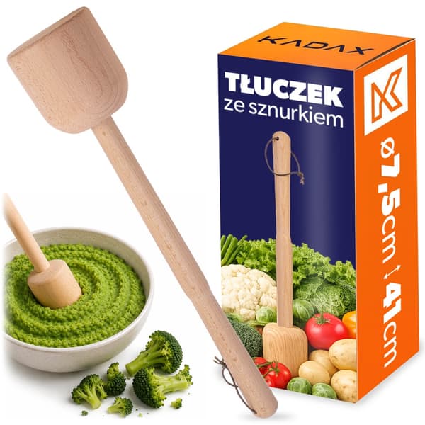 KADAX Jäsningssurkålsstöt i trä 41 cm