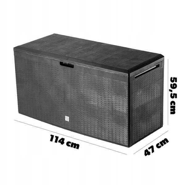 KADAX Haveboks Balkonboks 290L Til Have Balkon Terrasse Antracit