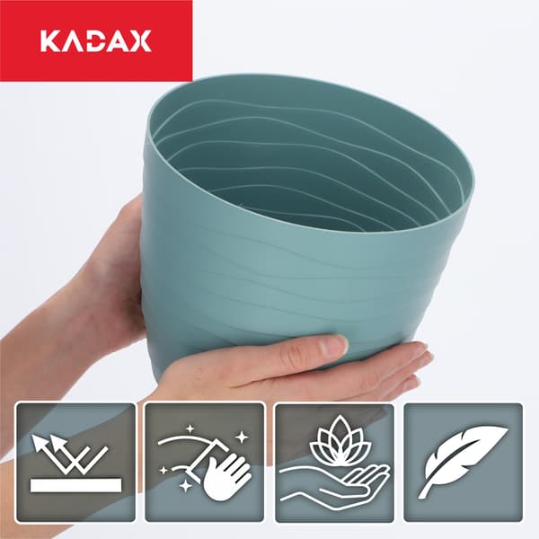 KADAX Urtepotte Urtepottedæksel Grøn Rund 19cm Plast