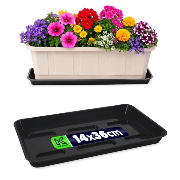 KADAX Blomkruksställ 40 cm balkonglåda plastbricka