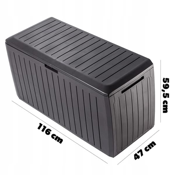 KADAX Haveboks Balkonboks 290L Opbevaringsboks til Have Balkon Terrasse Stor