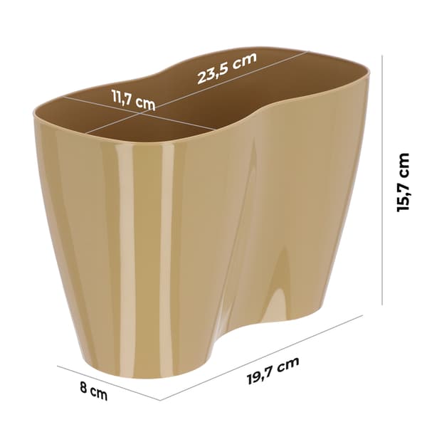 KADAX Urtepotte, Urtepotte, Plastik Urtepotte, Orkidé, 23 cm, Beige