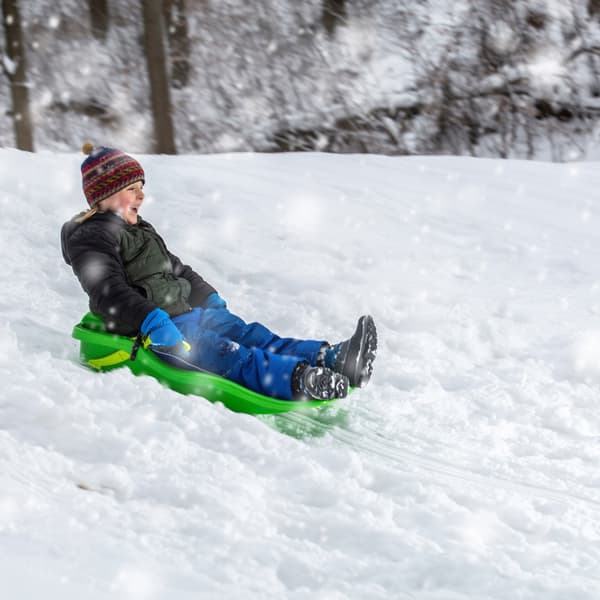 KADAX Bobslide med broms, plast, stor, med snöre