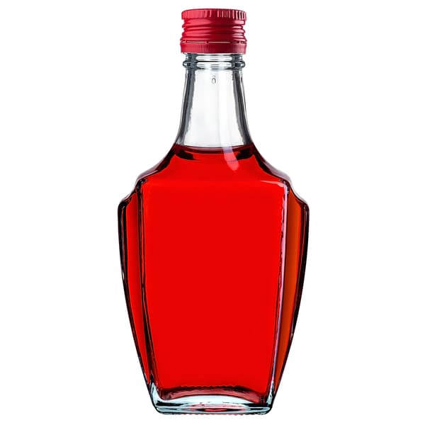 KADAX Lasipullo Tinktuuralle 250ml Punaisella korkilla 50kpl.