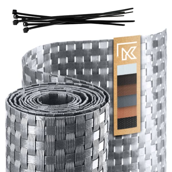 KADAX Technorottinki-parvekkeenpeite 1x1M vaaleanharmaa terassimatto Premium mittatilaustyönä