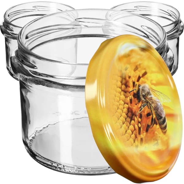 KADAX Tartu säilöntäpurkit 235ml 10kpl 82mm + "Bee" kansi