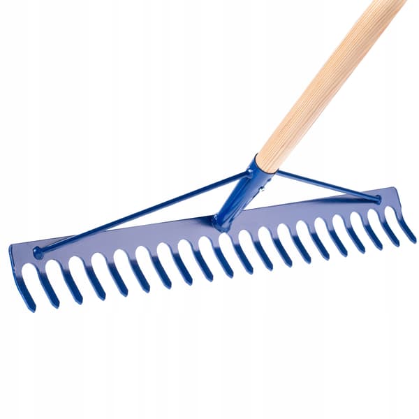 KADAX Metalrive til blade, græs, sten, have, massiv, 155 cm, med håndtag