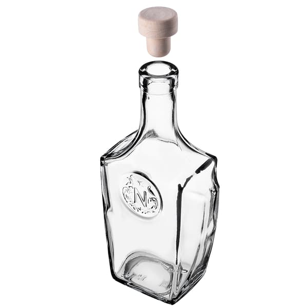 KADAX Glasflaskor 500 ml 0,5L För Vin, Likör, Hembränt, Whisky 10 st Med Kork