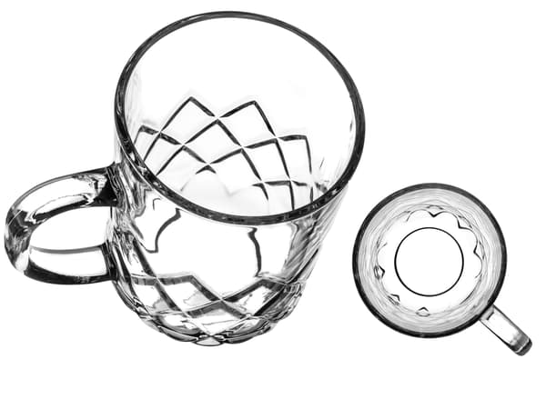 KADAX Kaffe Te Glas med Hank 230 ml Sæt med 6 Glas Krus
