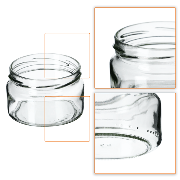KADAX Säilöntäpurkit Denia 250ml 10kpl 82mm + kansi "Folklore kukon kanssa"