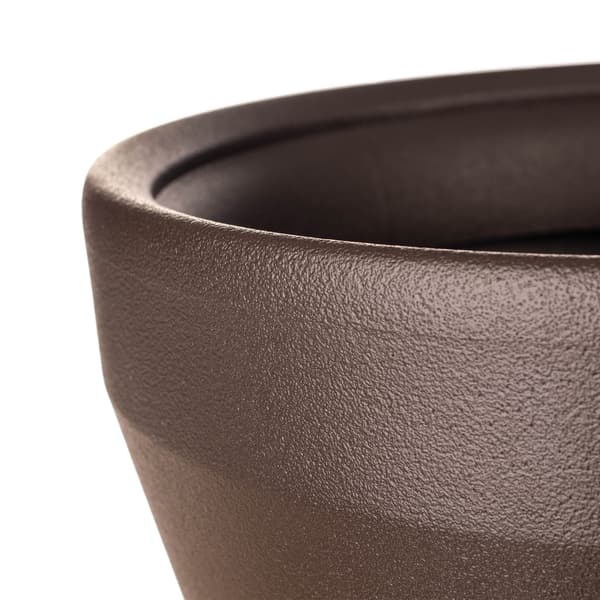 KADAX Stor Rund Urtepotte til Haveterrasse, Brun, 46 cm