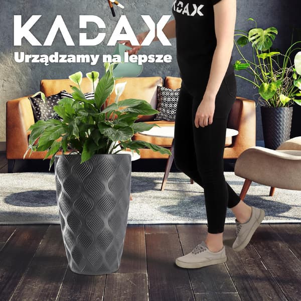 KADAX Urtepotte med Indsats 48cm Urtepottedæksel Plast Høj