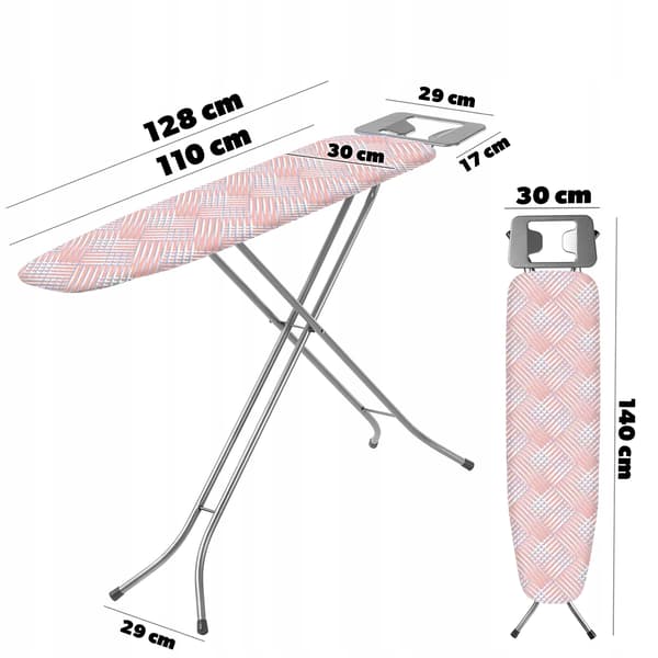 KADAX Standard Strykbräda Stor 110x30cm Hopfällbar Strykjärnhållare
