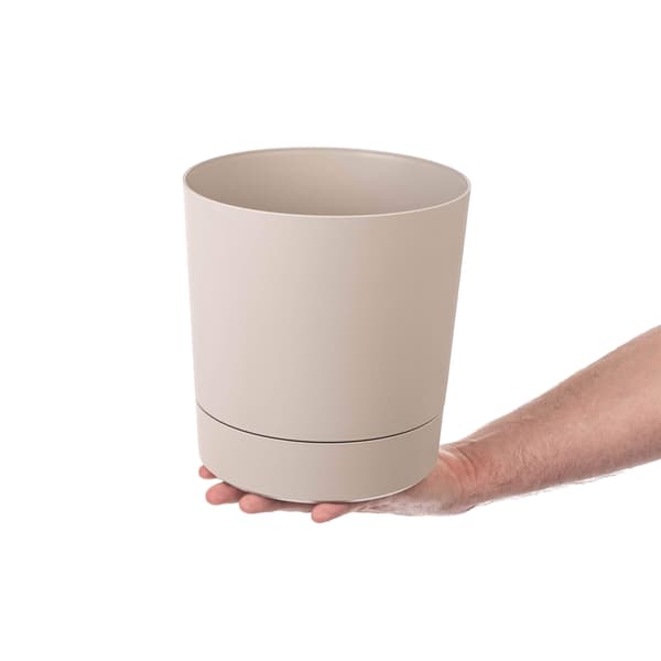 KADAX Urtepotte Urtepottedæksel med Underkop Rund 20 cm Sæt med 2