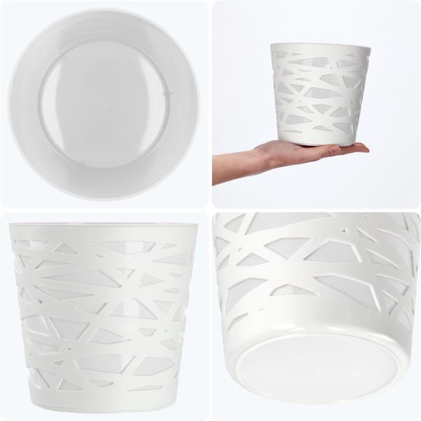 KADAX Urtepotte Plastikindsats til Blomster og Planter 17 cm Hvid