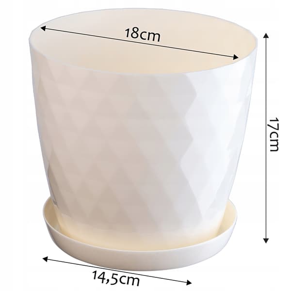 KADAX Plastblomkruka med stativ, Blomkruksskydd, 18 cm, Creme, Kadax