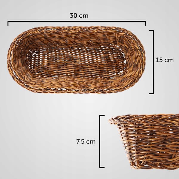 KADAX Korg för Bröd, Bestick, Kaka, Avlång Brun