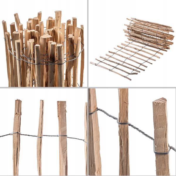 KADAX Hasselnøddehegn Oprullbart Beskyttende Havehegn 500x80 7-9cm