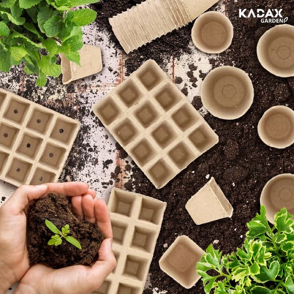 KADAX Bionedbrydelige tørvepotter til kimplanter 6,7x6 cm 60 stk.