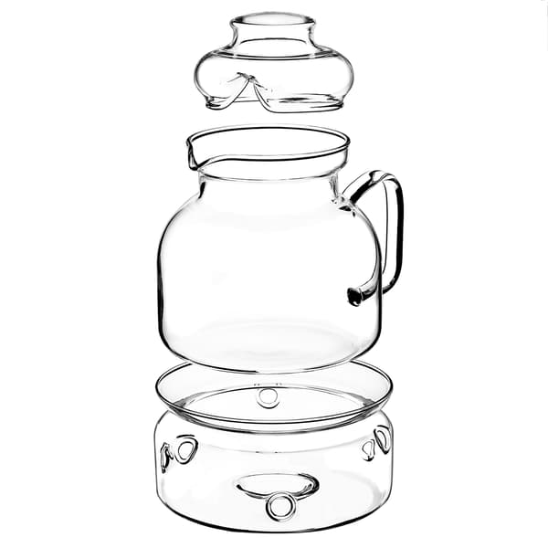 KADAX Värmebeständig glaskanna med värmeelement för örtte 1,5 l 1500 ml