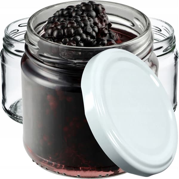 KADAX 10 st. burkar 200 ml glas sylt honung + korkar Fi66