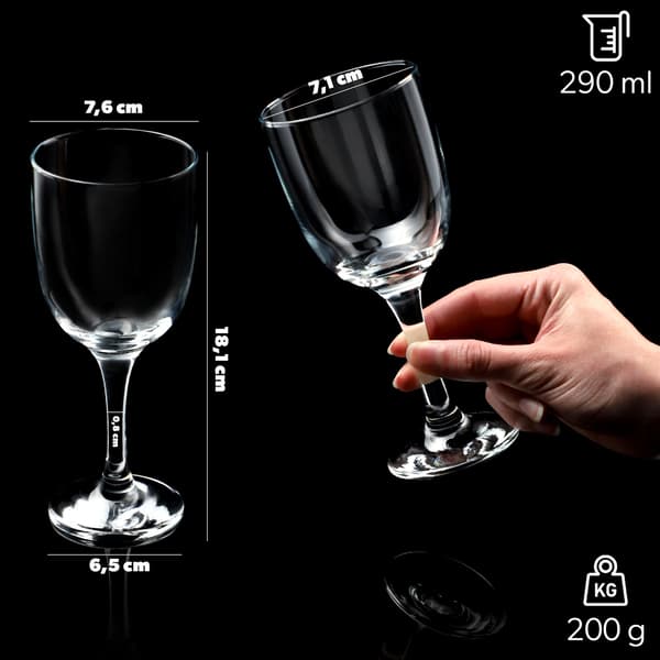 KADAX Röd- och Vitvinsglas 290ml Set med 6 glas