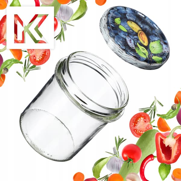 KADAX Avila muurauspurkit 350ml 50kpl 82mm + "Plum" kannet
