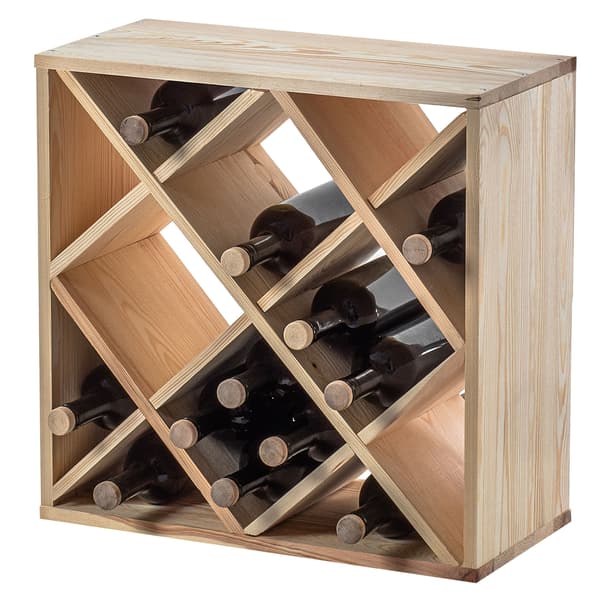 KADAX Vinställ Träställ 24 Flaskor Alkoholskåp Vardagsrum 52cm