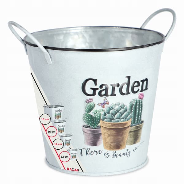 KADAX Urtepottedæksel Metal Urtepotte Planter 14cm Til Dekorativ Potte