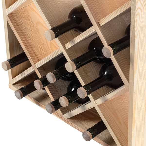 KADAX Vinställ i trä, 48 flaskor, alkoholskåp, 104 cm, set om 2