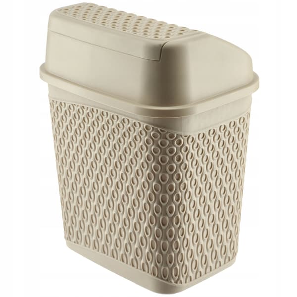 KADAX Beige Avfallsbehållare för Badrum 6,2L, Tippbar
