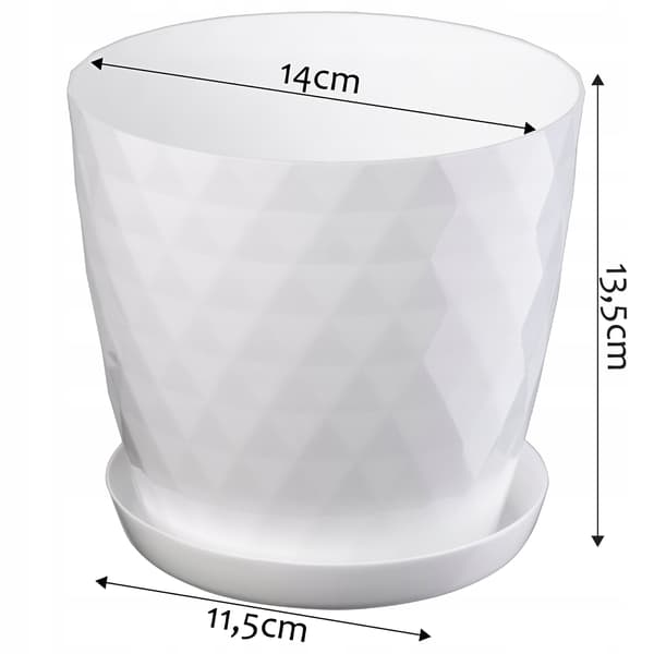 KADAX Plastblomkruka med stativ Blomkrukasskydd 14cm Vit Kadax