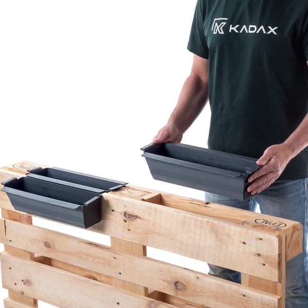 KADAX Blomkruka Blomkrukor för Europapallar Låda 40 cm Blomkruka 10 st