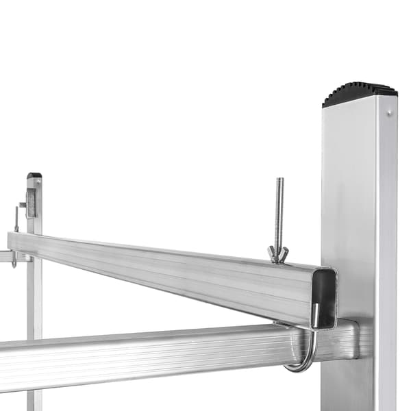 KADAX Mini Aluminium Stillads 2x6 Trin Sammenklappelig Arbejdsplatform Stige 3i1
