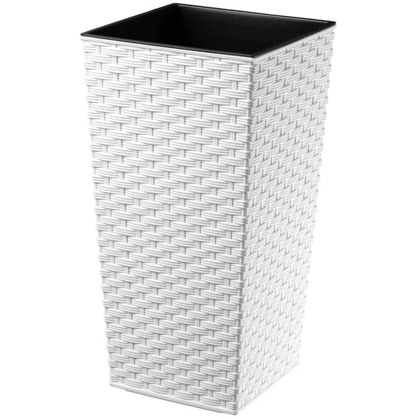 KADAX Blomkruka trädgårdskruka med blominsats stor hög 24x47 cm vit