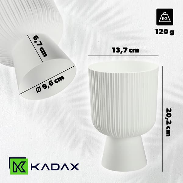 KADAX Blomkruka Blomkruka Gräsmatta Plastskydd 14 cm Blomställ Vit