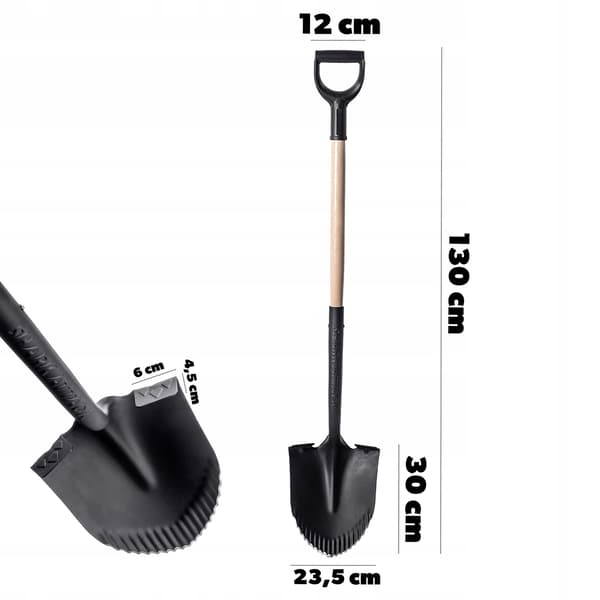 KADAX Terävä Lapio 132 cm Puutarhan Kaivamiseen Kahvalla