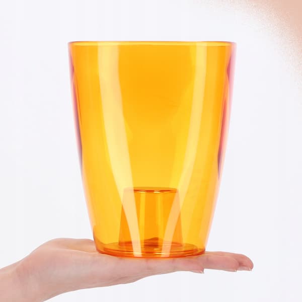 KADAX Urtepotte Orkidé Plantepotte Plastik Orange 13cm