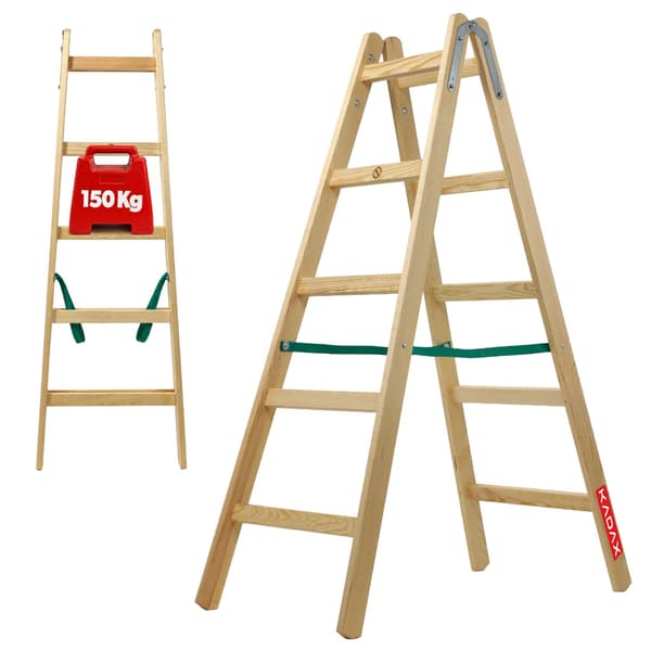 KADAX Målarstege i trä, 2x5 pinnar, stabil, dubbelsidig, 150 kg