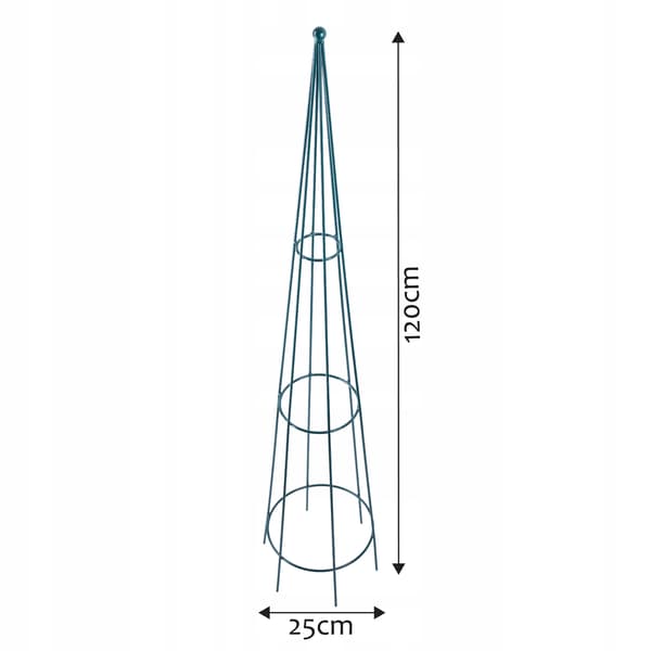 KADAX Havepergola til planter og blomster metal blomsterstang 120 cm grøn