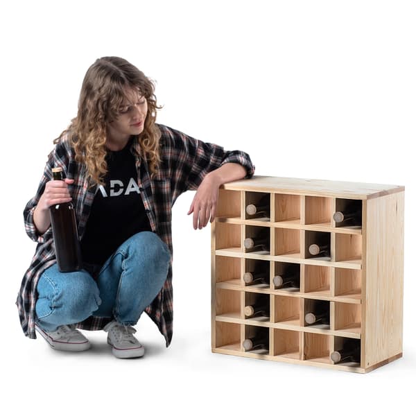 KADAX Vinställ Träställ 25 Flaskor Alkoholskåp Vardagsrum 52cm