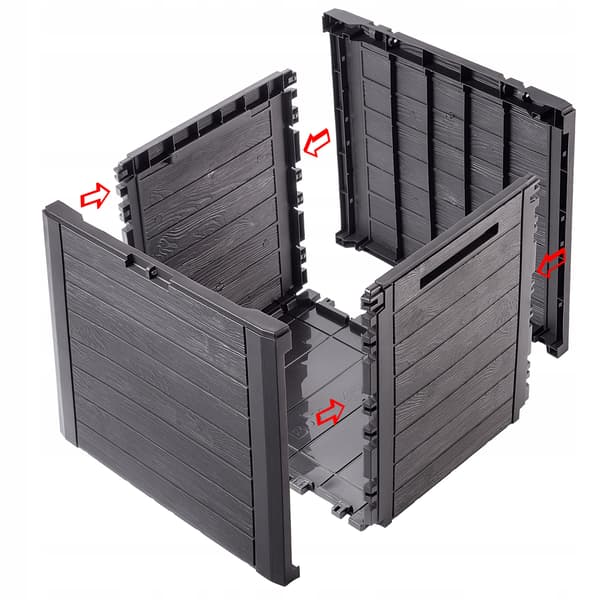 KADAX Haveboks Balkonboks 140L Opbevaringsboks til Have Balkon Terrasseboks