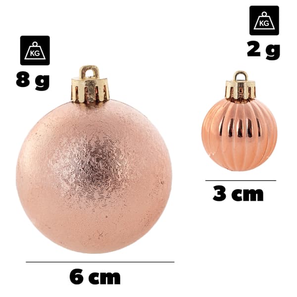 KADAX Splittersäkra julgranskulor julgransprydnader set med 44