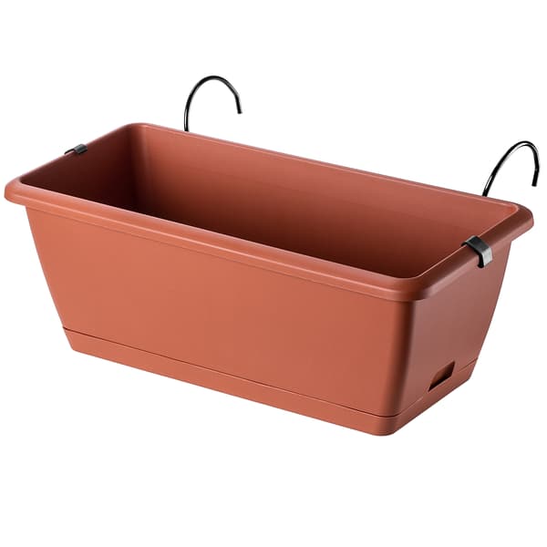 KADAX Balkonkasse 40 cm Urtepotte Urtepottestativ Håndtag Balkon