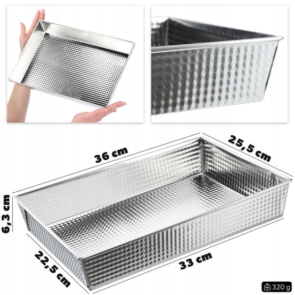 KADAX Rektangulär Bakplåt för Kakform 36x25x6cm